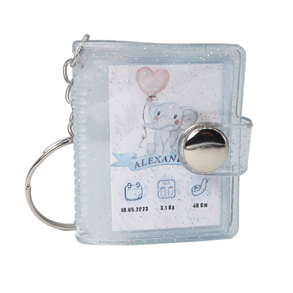 Baby mini photo album keychain