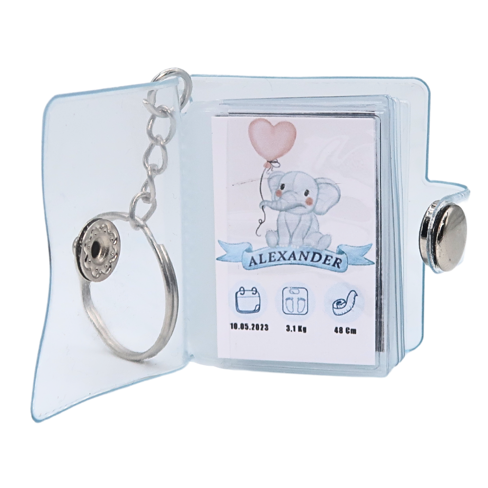 Baby mini photo album keychain