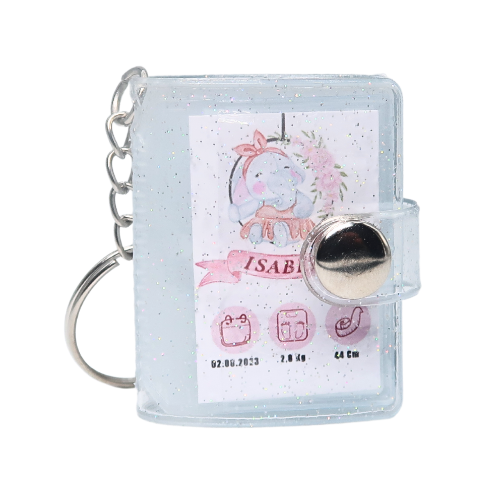 Baby mini photo album keychain
