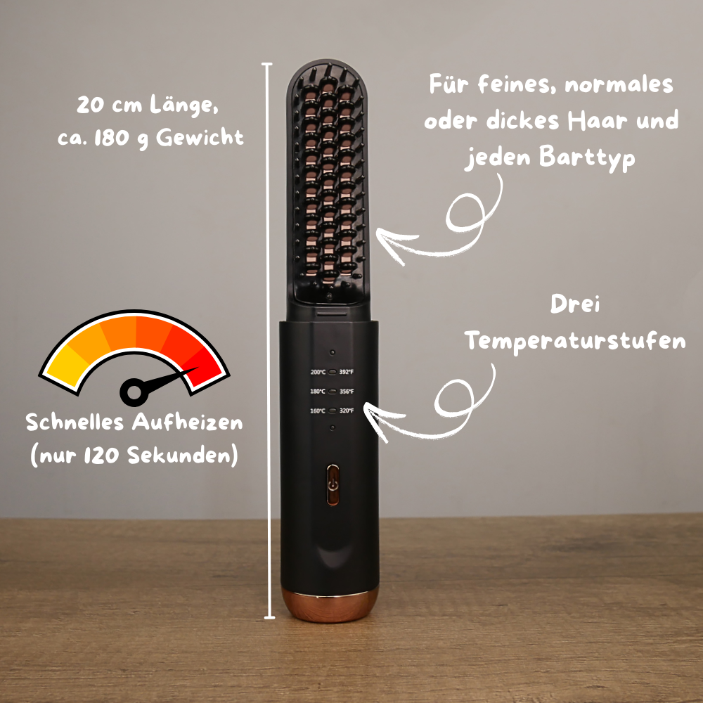 Heat Pro 1.0 - Kabelloser Haar- und Bartglätter