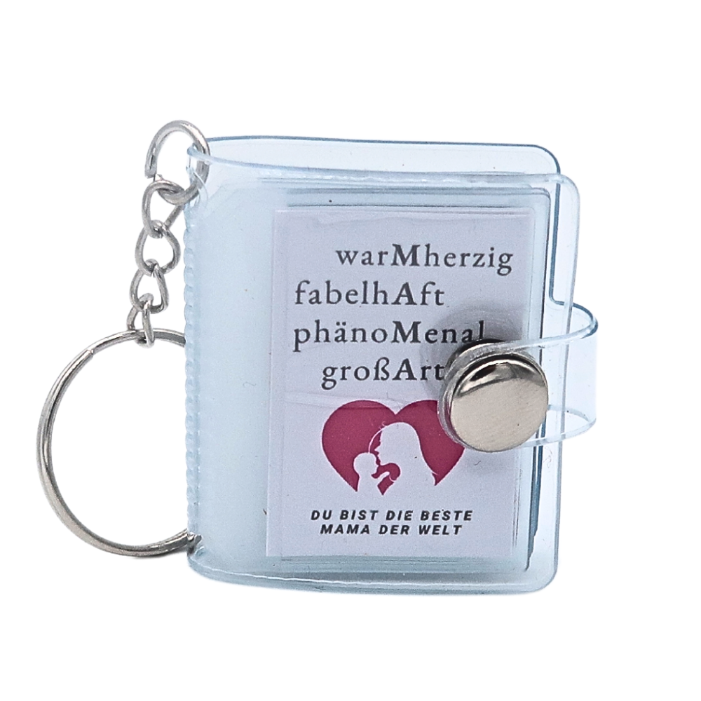 Dad and Mom Mini Photo Album Keychain