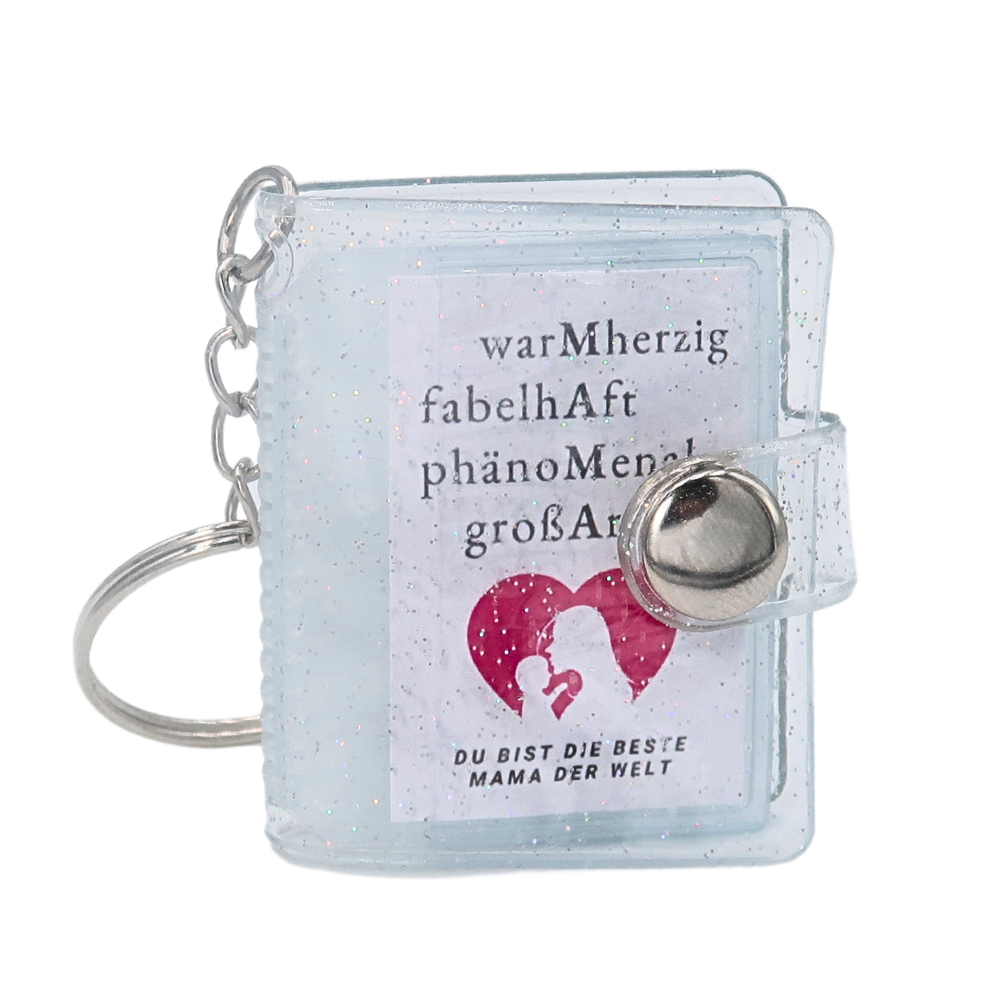Dad and Mom Mini Photo Album Keychain
