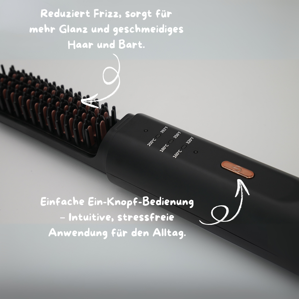Heat Pro 1.0 - Kabelloser Haar- und Bartglätter