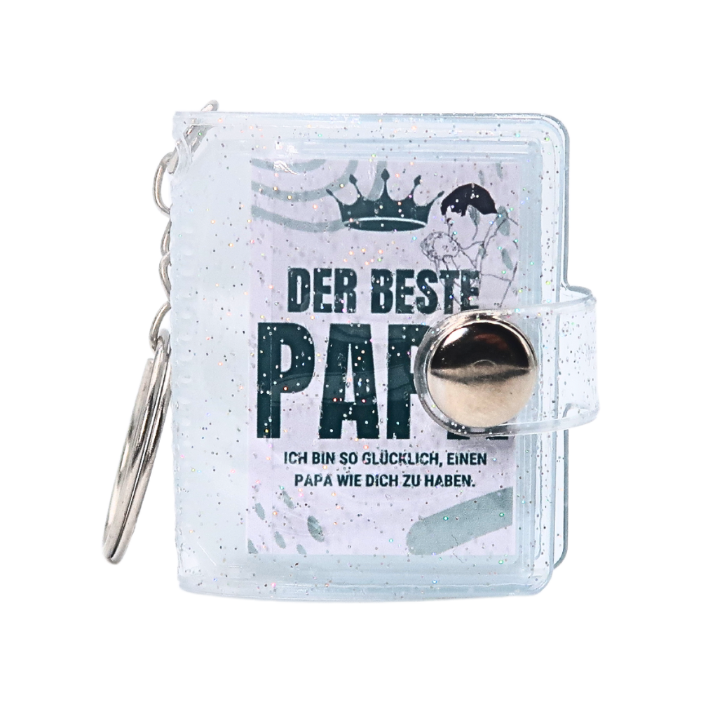 Dad and Mom Mini Photo Album Keychain