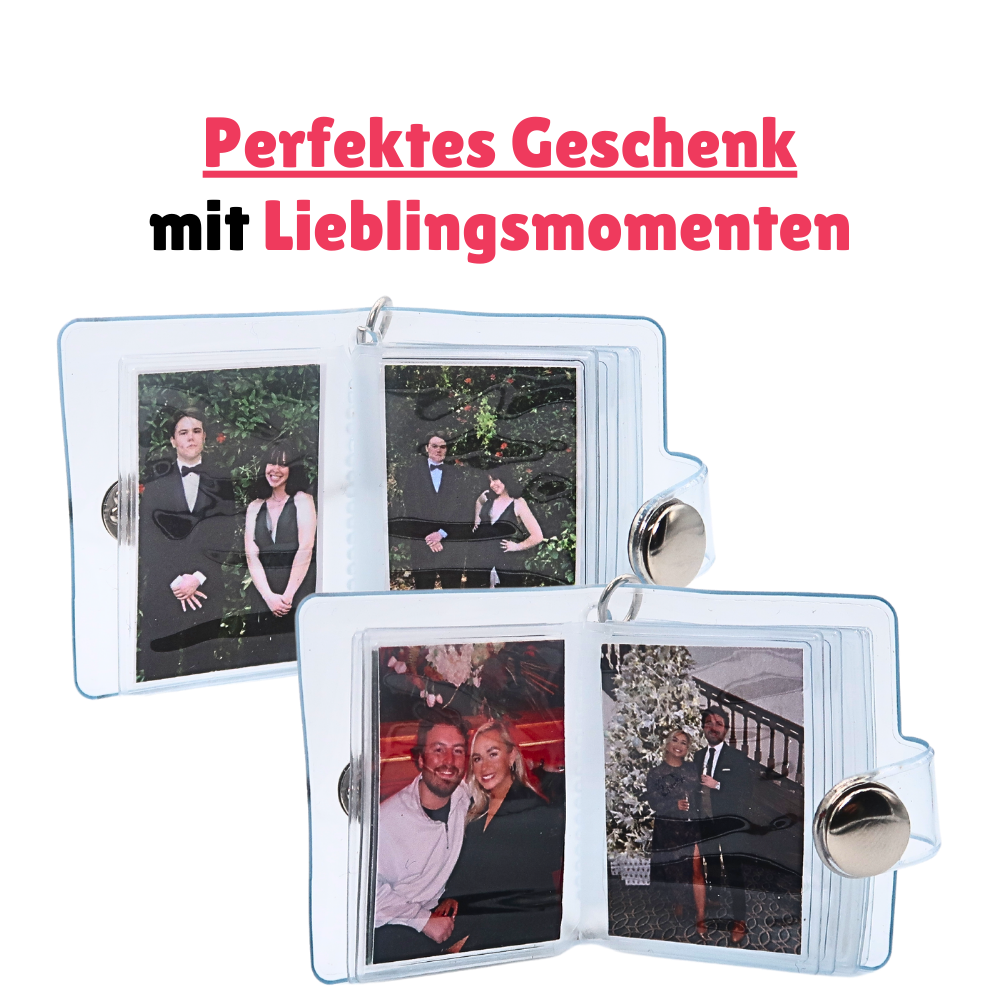 Dad and Mom Mini Photo Album Keychain