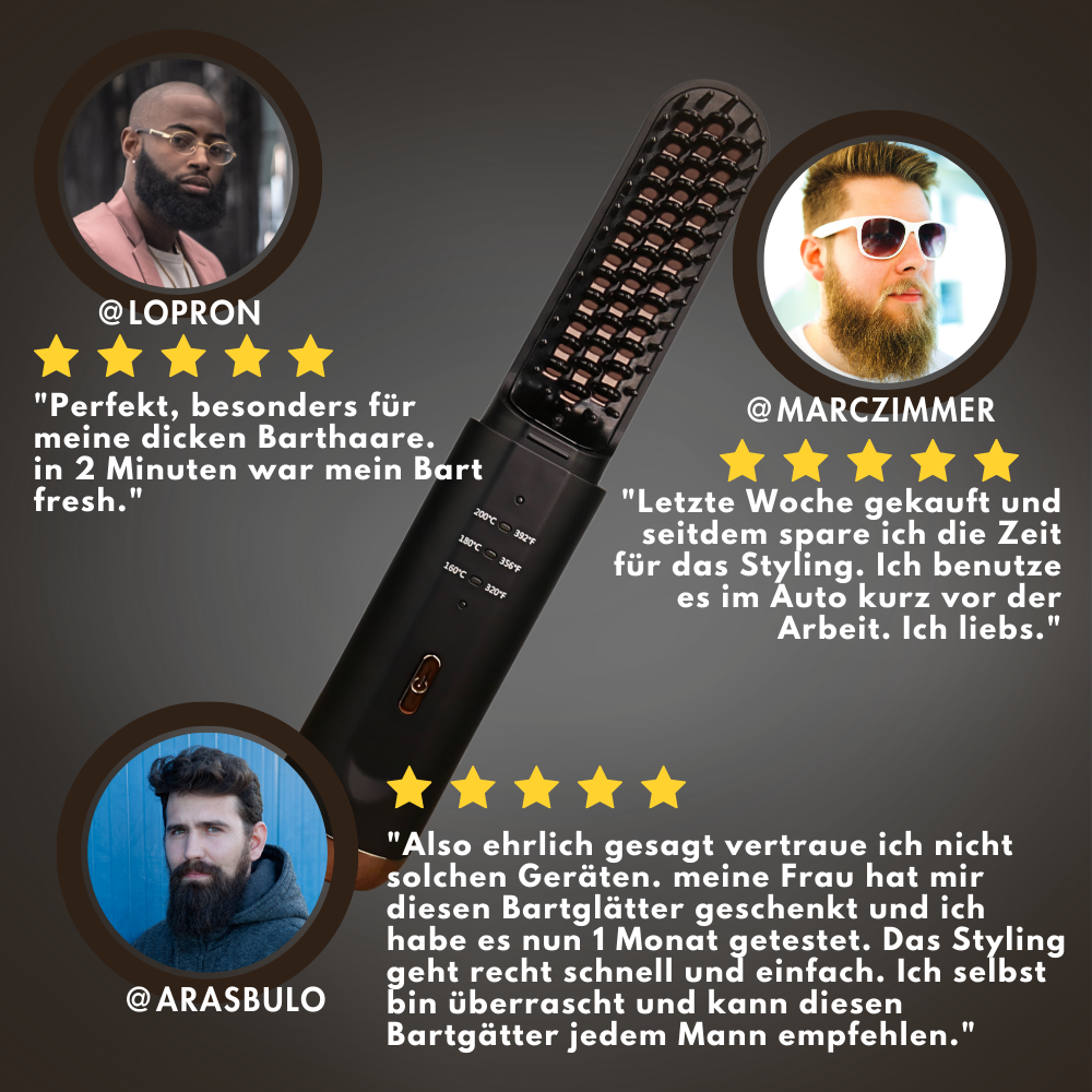 Heat Pro 1.0 - Kabelloser Haar- und Bartglätter