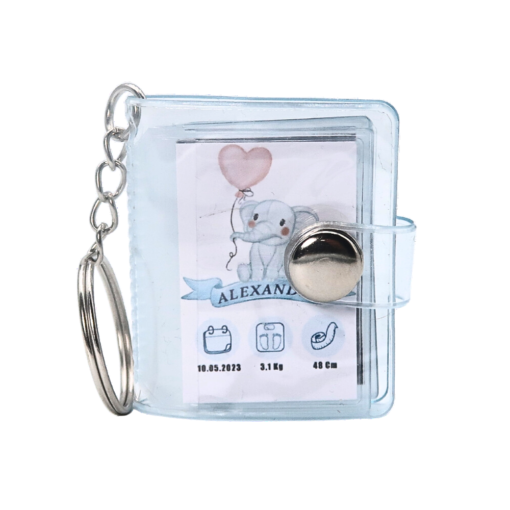 Baby mini photo album keychain