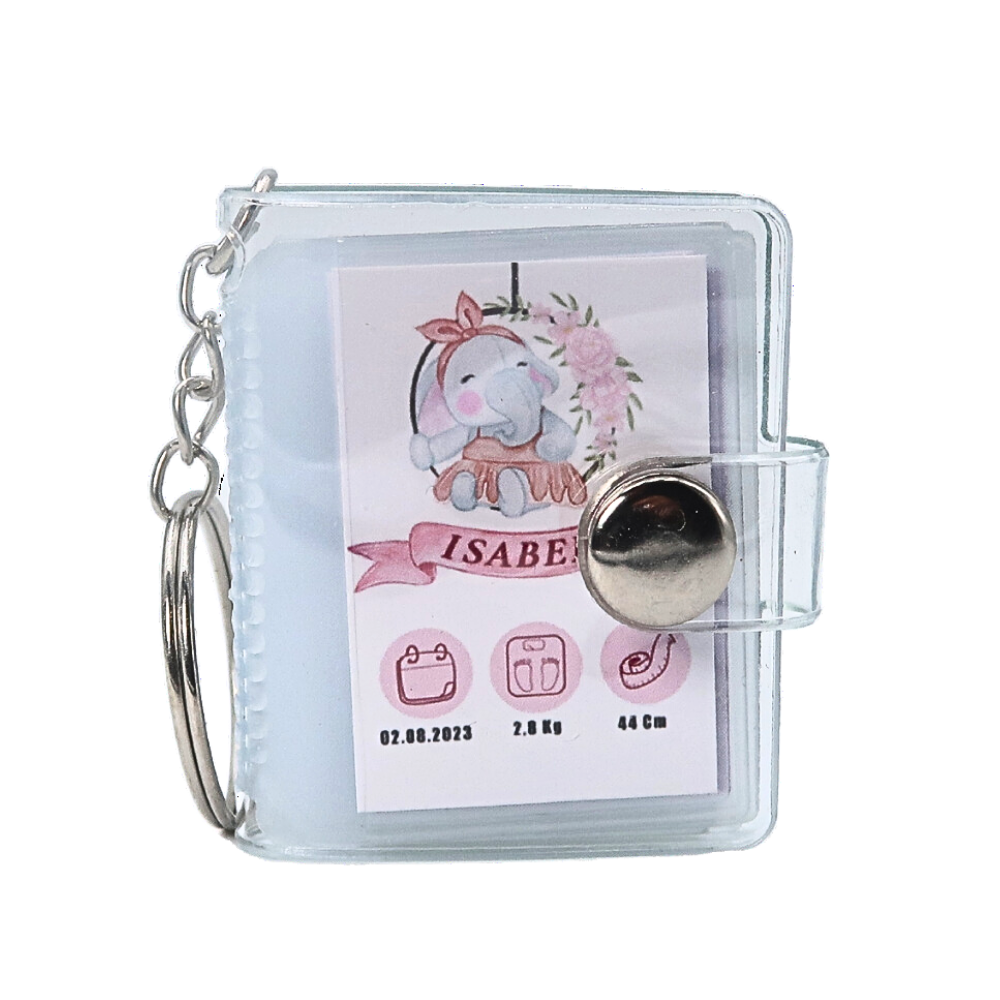 Baby mini photo album keychain