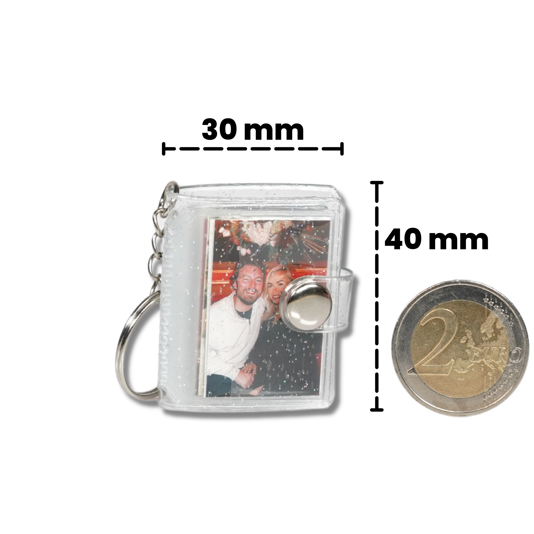 Mini photo album keychain without photos