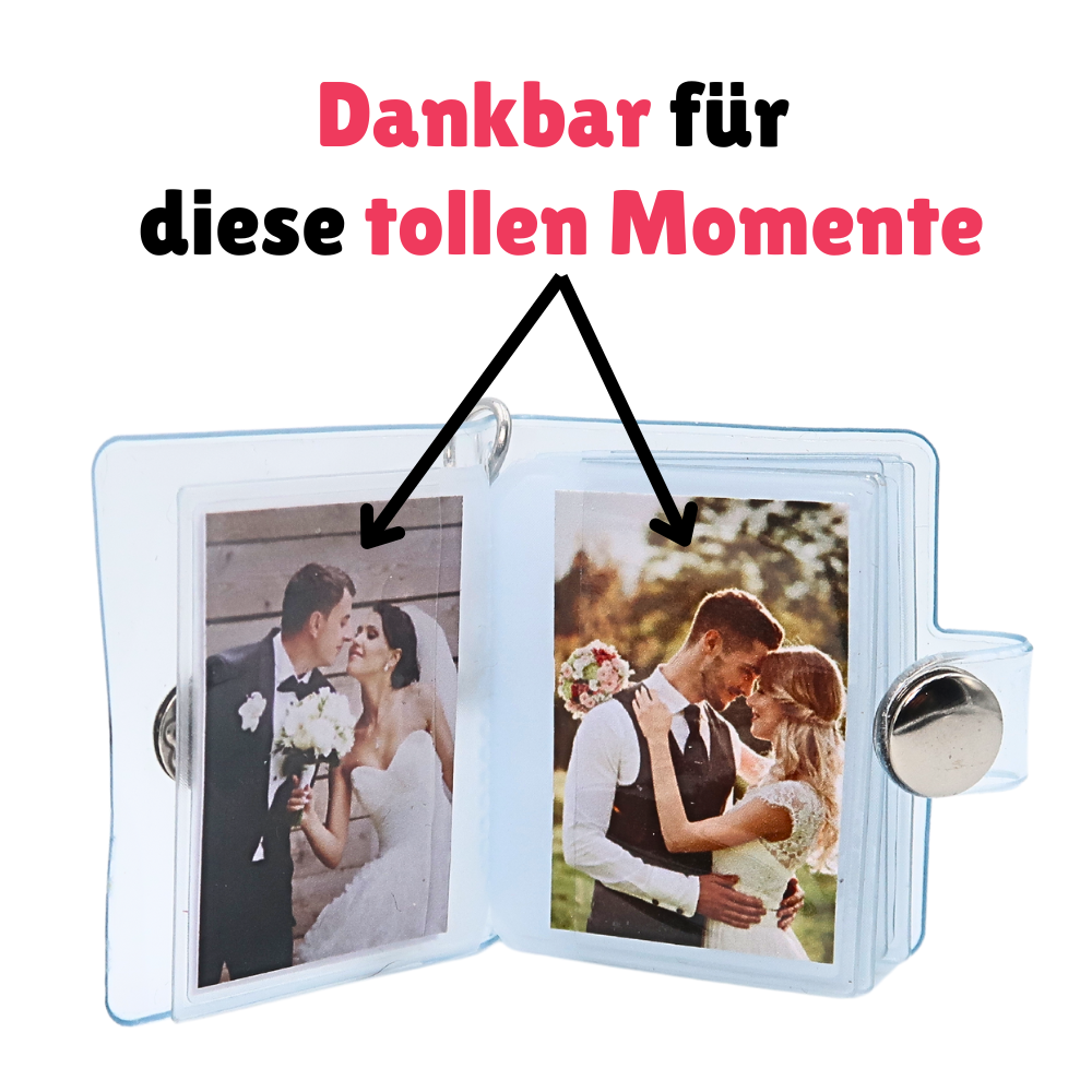 Hochzeitstag Minifotoalbum Schlüsselanhänger