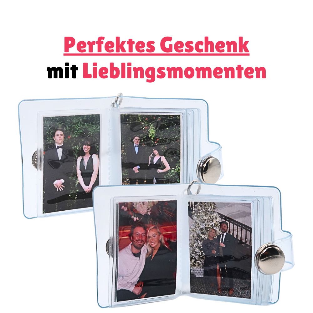 Personalisiertes Jahrestag Minifotoalbum Schlüsselanhänger