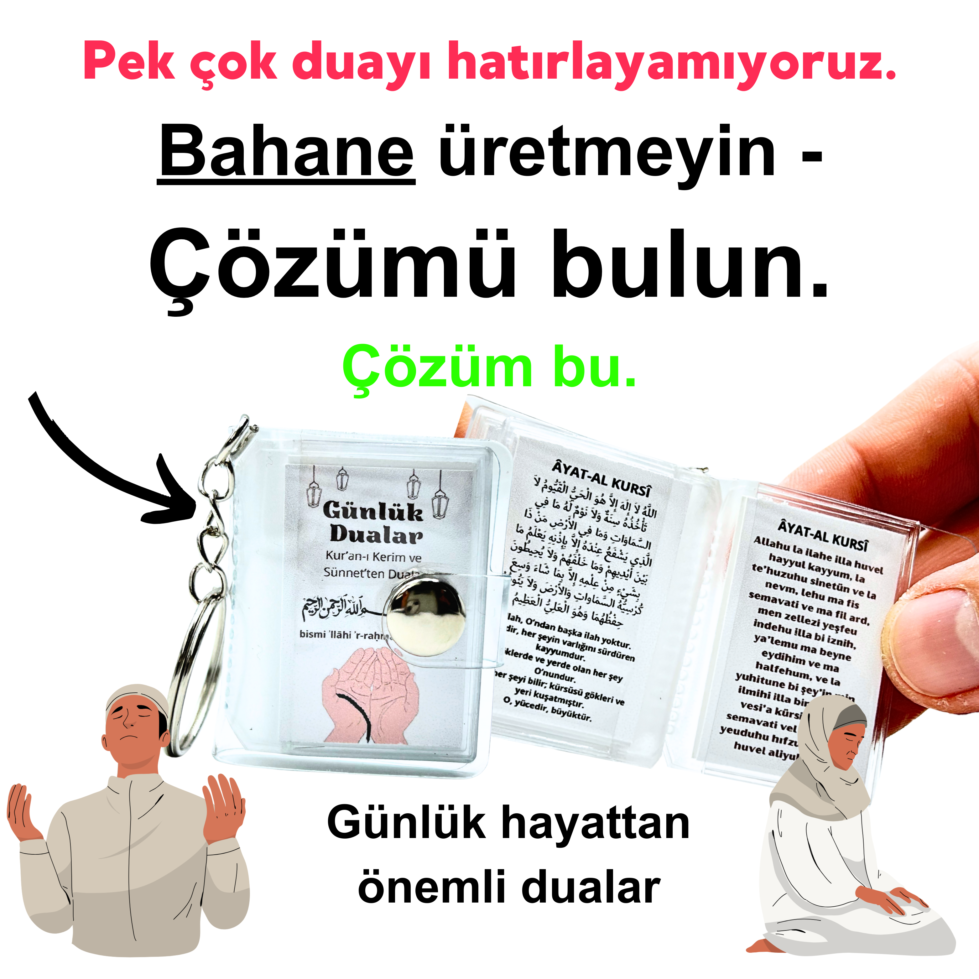 Dua İslam Mini Fotoğraf Albümü Anahtarlık