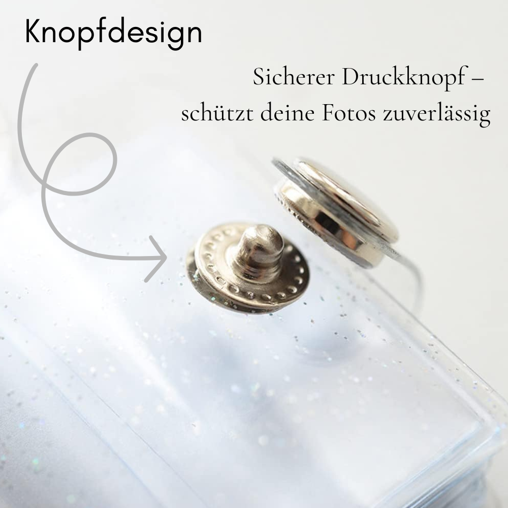 Dormstop Mini-Fotoalbum Schlüsselanhänger – Transparent, Für 16 Fotos, DIY Geschenkidee