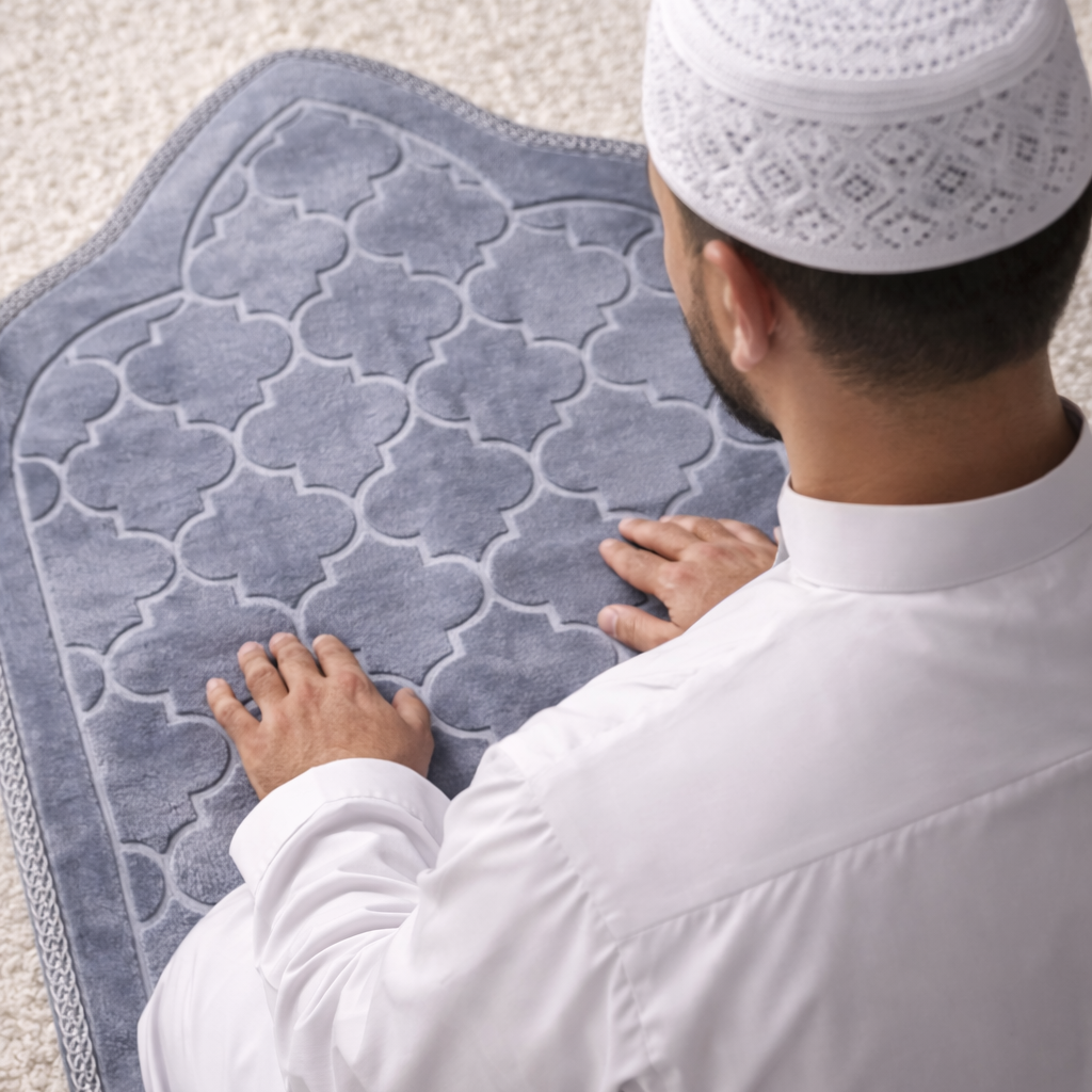 TESBIH + Gebetsteppich SET - Dick - Seccade mit Tesbih SET