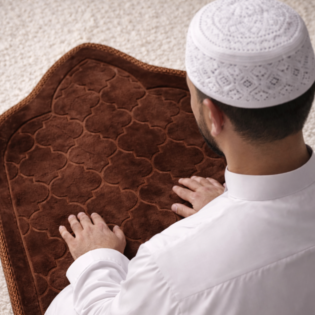 TESBIH + Gebetsteppich SET - Dick - Seccade mit Tesbih SET